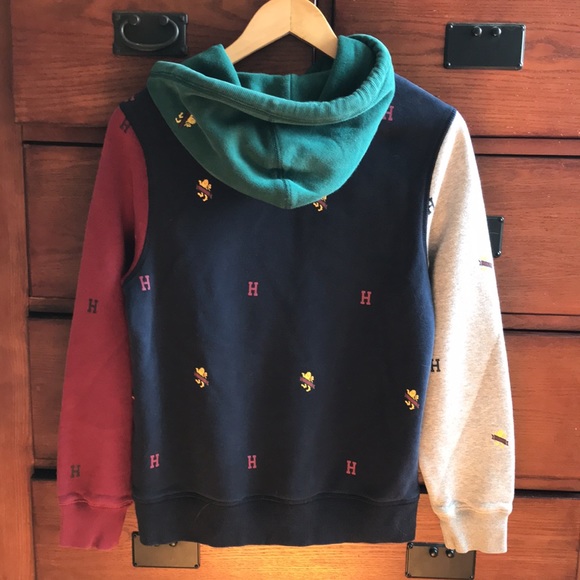 Rare Tommy Hilfiger All-Over Lion Crest Print Hoodie, Size XS - Picture 3 of 15